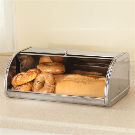 large stainles steel bread box|stainless steel bread box target.